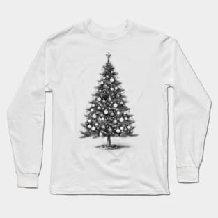 Christmas tree in pencil Long Sleeve T-Shirt